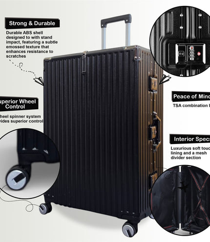 Airdrie Cabin Hard Shell Suitcase in Black