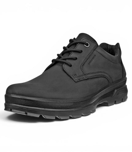 Ecco Men's Black Leather Waterproof Casual Shoes -  Rugged Track 25