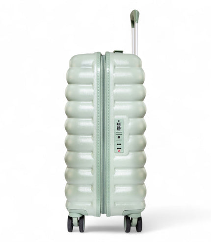 Hard Shell Cabin 37 x 22 x 55 cm Green TSA Secure Luggage Suitcase Suitable for Easyjet, Ryanair