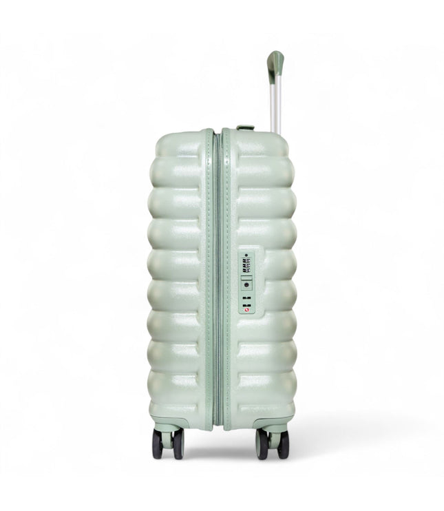 Hard Shell Cabin 37 x 22 x 55 cm Green TSA Secure Luggage Suitcase Suitable for Easyjet, Ryanair