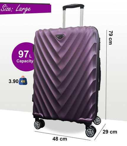 Colyton Large Hard Shell Suitcase in Purple