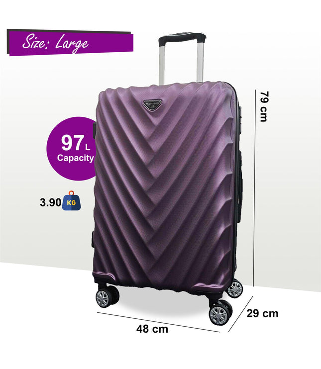 Colyton Large Hard Shell Suitcase in Purple