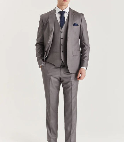 Men's Grey Tailored Trouser Smart Formal