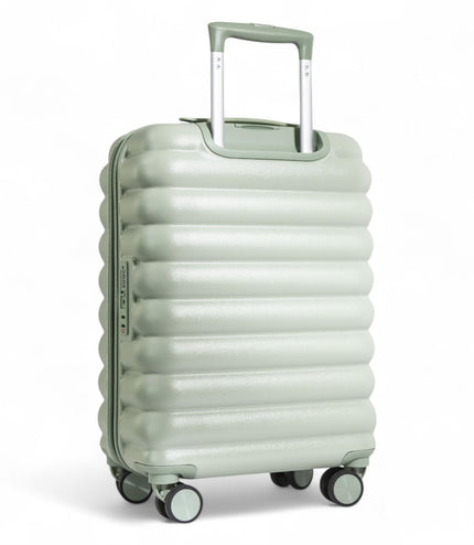 Hard Shell Cabin 37 x 22 x 55 cm Green TSA Secure Luggage Suitcase Suitable for Easyjet, Ryanair
