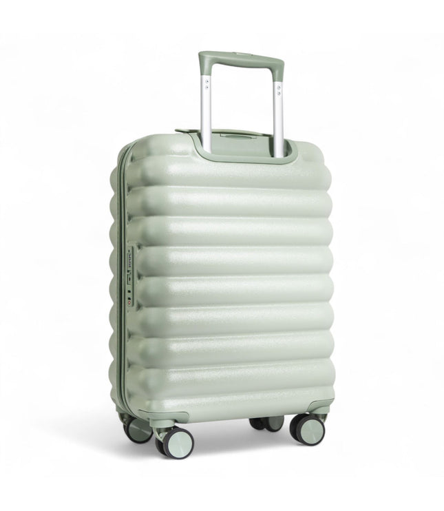 Hard Shell Cabin 37 x 22 x 55 cm Green TSA Secure Luggage Suitcase Suitable for Easyjet, Ryanair