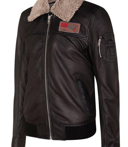 Mens US Leather Bomber Jacket-Arizona