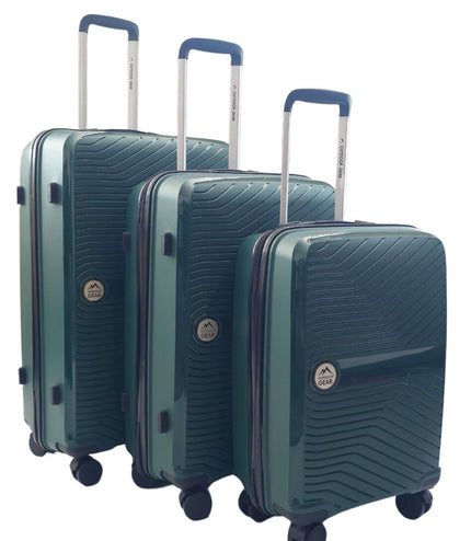 Acton Set of 3 Hard Shell Suitcase in Green