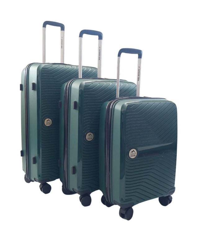 Acton Set of 3 Hard Shell Suitcase in Green