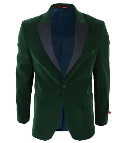 Mens Green Velvet Dinner Tuxedo Suit Jacket Blazer