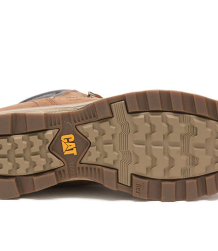 Caterpillar Mens Sire Waterproof Brown Sugar Leather Cat Work Boots
