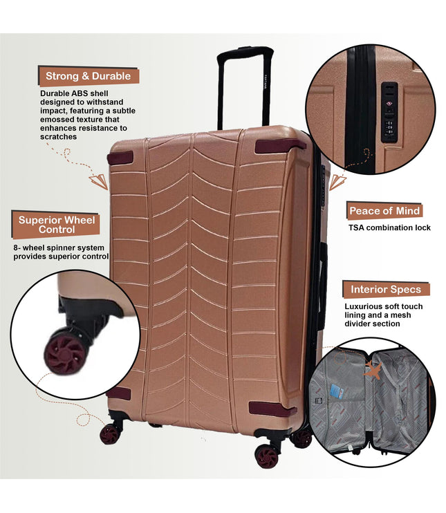 Chilton Medium Hard Shell Suitcase in Rose Gold