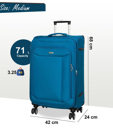 Cockermouth Medium Soft Shell Suitcase in Teal