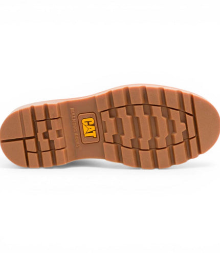 CAT (Caterpillar) Mens Dark Russet Brown Leather Low-Cut Boots - Colorado Boat Lo