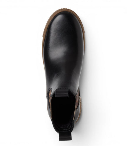 Tamaris Womens Black Leather Chelsea Ankle Boots - 25403-43