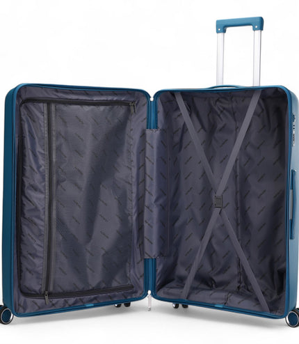 Burnaby Large Hard Shell Suitcase in Teal Blue