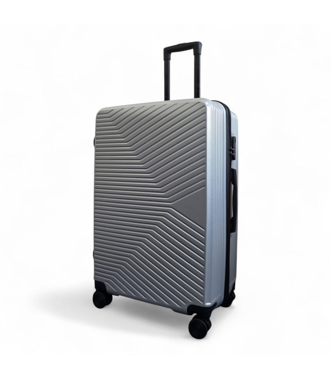 Junee Large Hard Shell Suitcase in Silver