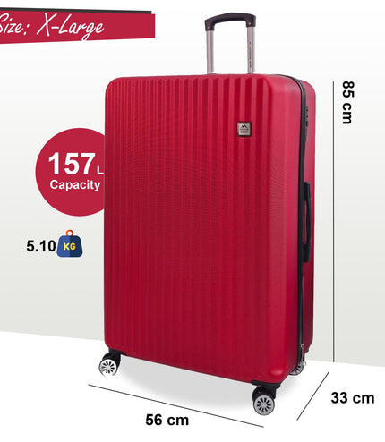 Alsager Extra Large Hard Shell Suitcase in Burgundy