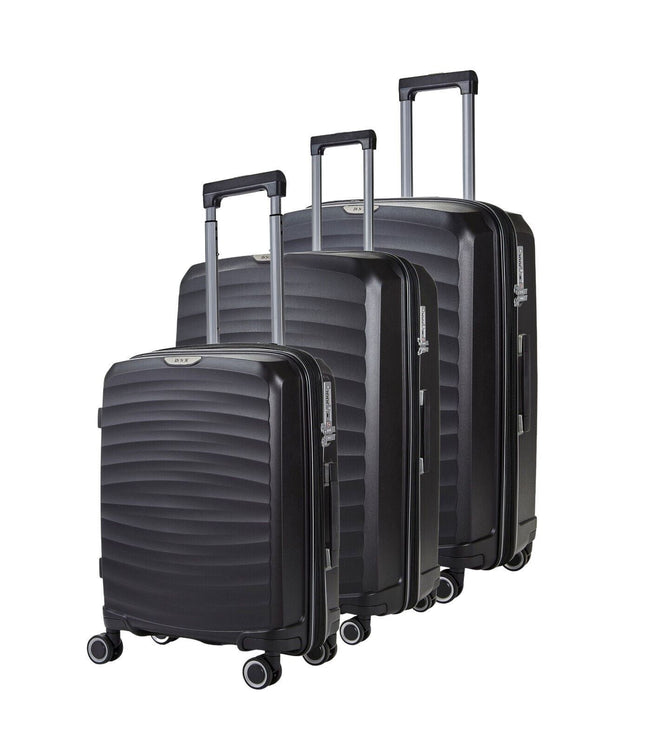 Alton Set of 3 Hard Shell Suitcase in Black