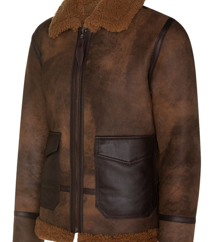 Mens Antique B3 Sheepskin Jacket-Aviles