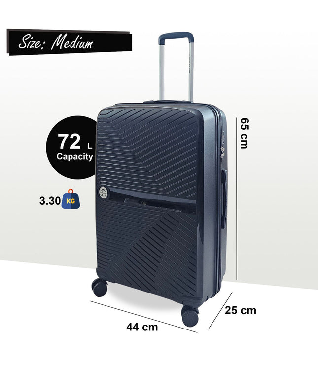 Acton Medium Hard Shell Suitcase in Black