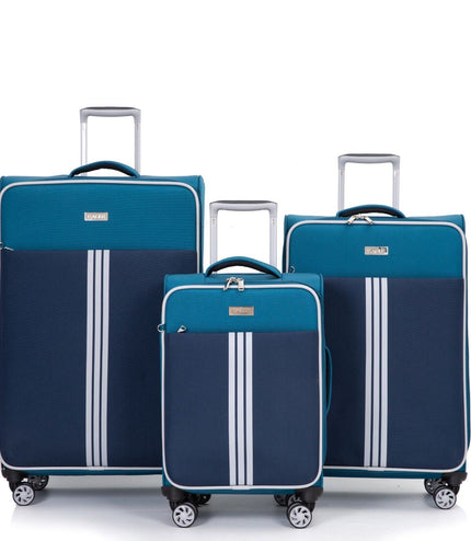 Beverley Set of 3 Soft Shell Suitcase in Teal