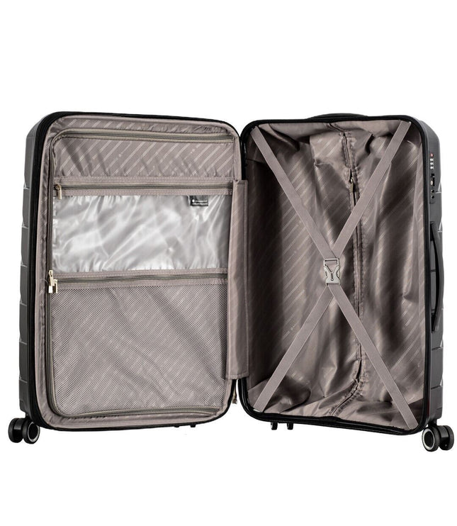 Cleckheaton Large Hard Shell Suitcase in Black