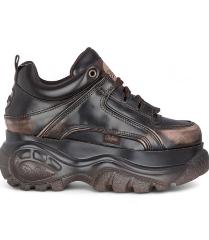 Buffalo Womens Vintage Brown Chunky Platform Fashion Trainers - 1339-14-VNTG