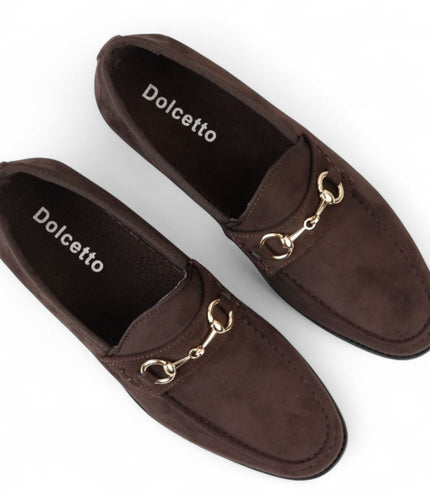 Men's Brown Suede Moccasin Leather Lined Loafers
