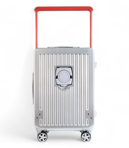 Hard Shell Silver Rimowa Inspired TSA Cabin Luggage Suitcase Durable Spinner Carry-On