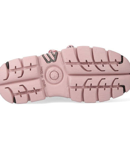 New Rock M-106-C153 Pink Tower Platform Gothic Punk Ankle Boots