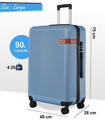 Calgary Large Hard Shell Suitcase in Blue