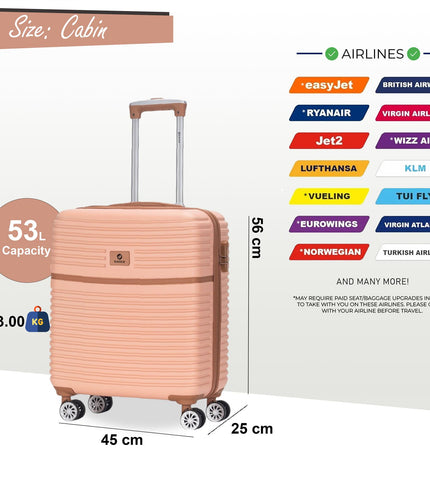 Koga Cabin Hard Shell Suitcase in Pink