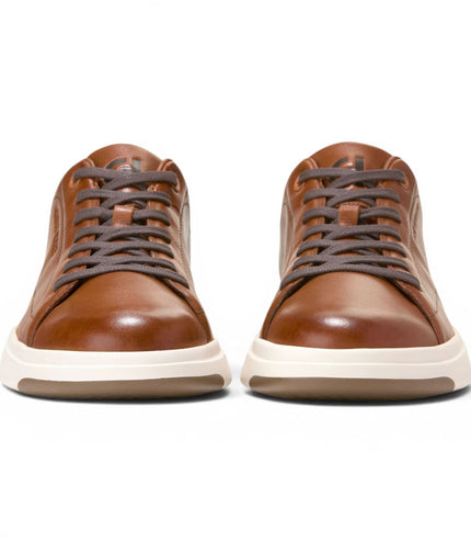 Cole Haan Men's GrandPro Luxe Mile Trainer Brown Leather Sneakers - C42753