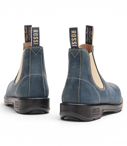 Rossi 404 Storm Blue Leather Outdoor Chelsea Boots - Spinifex