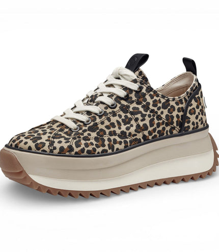Tamaris Women's Platform Trainers Leopard Print Sneaker Shoes