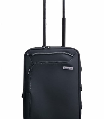 Handa Cabin Soft Shell Suitcase in Black