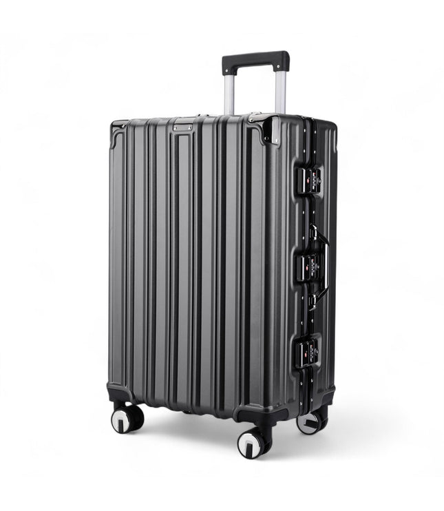 Airdrie Large Hard Shell Suitcase in Charcoal Black