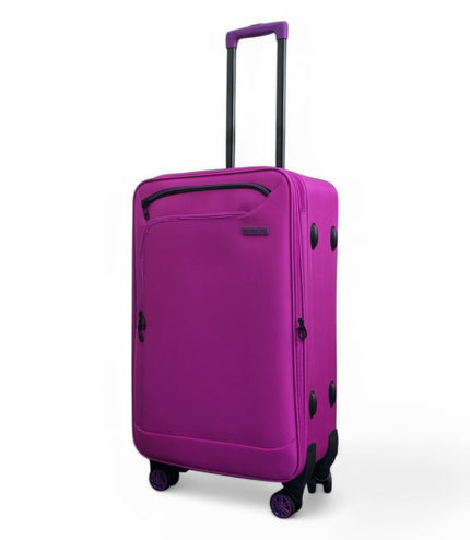 Handa Medium Soft Shell Suitcase in Pink