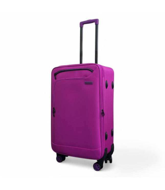Handa Medium Soft Shell Suitcase in Pink