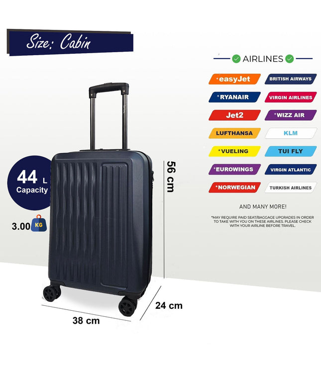 Croydon Cabin Hard Shell Suitcase in Navy