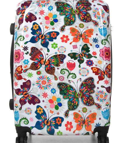 Corbridge Medium Hard Shell Suitcase in Butterfly