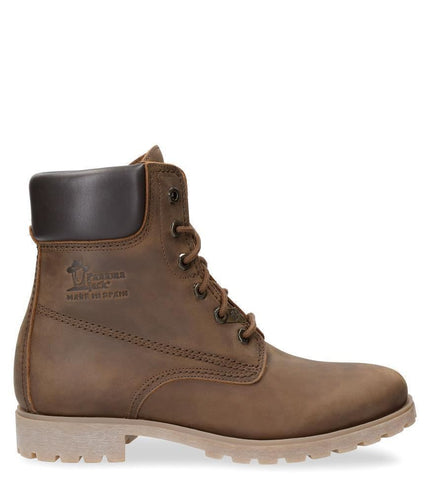 Panama Jack 03 Ladies Brown Waterproof Leather Lace Up Hiking Ankle Boots