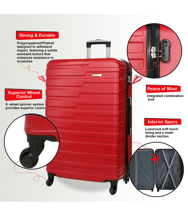 Croydon Medium Hard Shell Suitcase in Red
