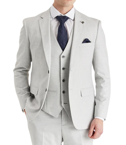 Men's Silver Lightweight Stitched Lapel Blazer