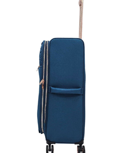 Bexley Medium Soft Shell Suitcase in Teal