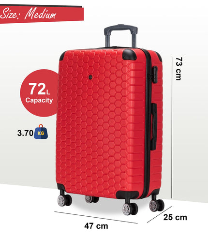 Noda Medium Hard Shell Suitcase in Red