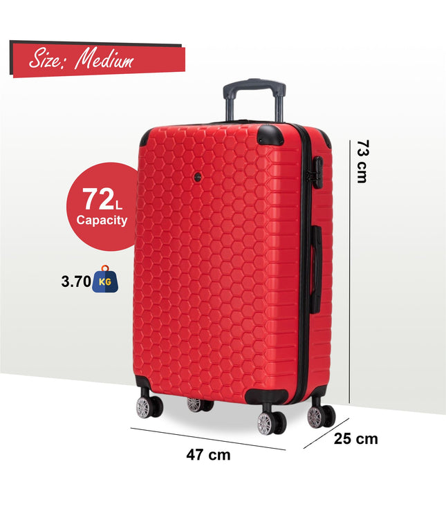 Noda Medium Hard Shell Suitcase in Red