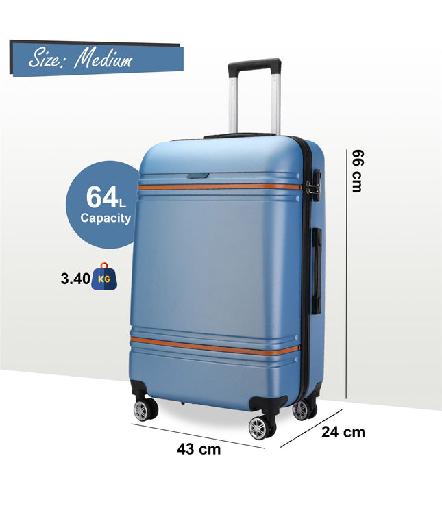 Calgary Medium Hard Shell Suitcase in Blue