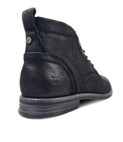 Windsorsmith Mens Black Leather Casual Chukka Ankle Desert Boots - Sebastien