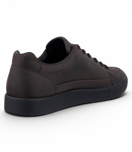 Ecco Men's Brown Leather Waterproof Trainer Sneaker Shoes - Soft 10